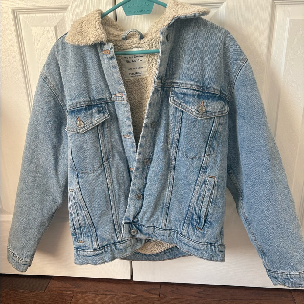 Blue Denim Jacket with Sherpa Lining